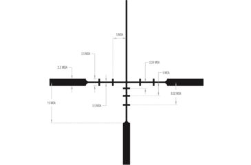 Image of Trijicon Huron HR424 1-4x24mm Rifle Scope, 30 mm Tube, Second Focal Plane, Black, Non-Illuminated BDC Hunter Hold Reticle, MOA Adjustment, 2700001