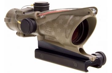 Image of Trijicon Millionth ACOG Celebration Exclusive Stars &amp; Stripes Limited Edition, Dual Illuminated Red Chevron, 223 BAC Reticle w/ TA51 Mount, Black, 4x32, TA31-LTD-2017