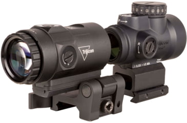 Image of Trijicon MRO HD 1x25mm Red Dot Sights Combo Set, 68 MOA Reticle w/2.0 MOA Dot, Angled Glass, Black, 2200057
