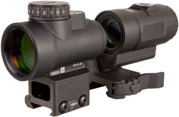 Image of Trijicon MRO HD 1x25mm Red Dot Sights Combo Set, 68 MOA Reticle w/2.0 MOA Dot, Angled Glass, Black, 2200057