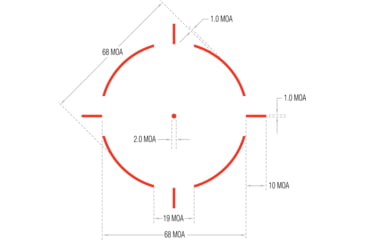 Image of Trijicon MRO HD Patrol Adjustable LED 68 MOA Reticle w/ 2.0 MOA Red Dot Sight, 1/3 Co-Witness Quick Release Mount with Q-LOC Technology AC32071, Black, MRO-C-2200108