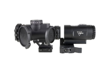 Image of Trijicon MRO HD Patrol Combo Set, 1x25 68 MOA Reticle w/ 2.0 MOA Dot, Full Co-Witness Q-LOC Mount AC32070 and 3x Magnifier w/ Quick Release Flip-to-Side Mount, Black, MRO-C-2200111