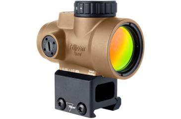 Image of Trijicon MRO SD 1x25mm Reflex Green Dot Sight, 2.0 MOA Adjustable Green Dot, with Lower 1/3 Co-witness Mount, Anodized Coyote Brown, MRO-C-2200349