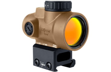 Image of Trijicon MRO SD 1x25mm Reflex Red Dot Sight, 2.0 MOA Adjustable Red Dot, with Full Co-witness Mount, Anodized Coyote Brown, MRO-C-2200327