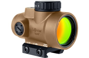 Image of Trijicon MRO SD 1x25mm Reflex Red Dot Sight, 2.0 MOA Adjustable Red Dot, with Low Mount, Anodized Coyote Brown, MRO-C-2200326