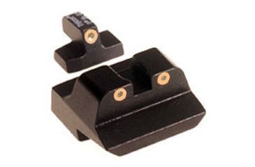 Image of Trijicon Bright &amp; Tough Night Sight Set for S&amp;W, 10mm Long Rear, 3 Dot, Green Front, Orange Rear SA14O
