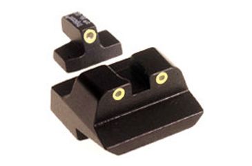Image of Trijicon Bright &amp; Tough Night Sight Set for S&amp;W, 10mm Long Rear, 3 Dot, Green Front, Yellow Rear SA14Y