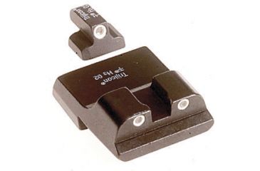 Image of Trijicon Bright &amp; Tough Night Sight Set for S&amp;W Compact, 9mm Long Rear, 3 Dot, Green Front, Green Rear SA08