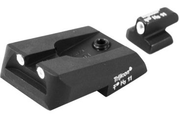 Image of Trijicon Bright &amp; Tough Night Sight Set, Green Front &amp; Rear - Novak Compact 9mm
