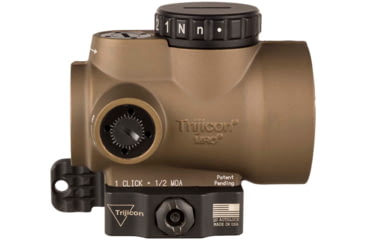 Image of Trijicon OPMOD MRO 1x25mm Red Dot Sight, 2 MOA Green Dot Reticle, w/Low Levered Quick Release Mount AC32082, Angled Glass, Coyote Brown, 2200098