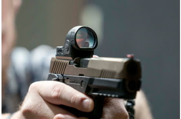 Image of Trijicon SRO Adjustable LED Red Dot Reflex Sight, 1x, Green 2.5 MOA Dot Reticle, Anodized, Black, SRO2-2500027
