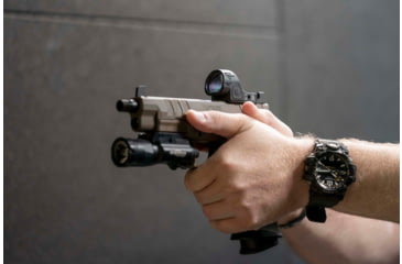 Image of Trijicon SRO Adjustable LED Red Dot Reflex Sight, 1x, Green 2.5 MOA Dot Reticle, Anodized, Black, SRO2-2500027