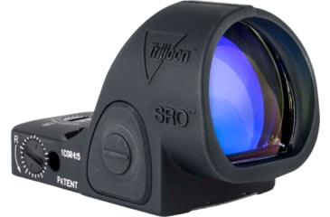 Image of Trijicon SRO Adjustable LED Red Dot Reflex Sight, 1x, Green 2.5 MOA Dot Reticle, Anodized, Black, SRO2-2500027