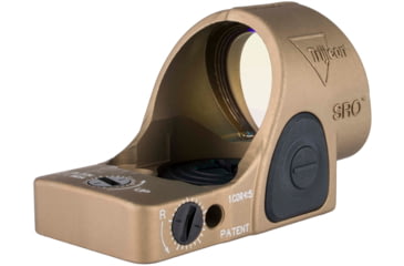 Image of Trijicon SRO Adjustable LED Red Dot Reflex Sight, 1x, Green 2.5 MOA Dot Reticle, Anodized, Coyote Brown, SRO2-2500035