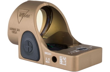 Image of Trijicon SRO Adjustable LED Red Dot Reflex Sight, 1x, Green 2.5 MOA Dot Reticle, Anodized, Coyote Brown, SRO2-2500035