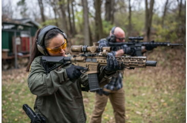 Image of Trijicon SRO Adjustable LED Red Dot Reflex Sight, 1x, Green 2.5 MOA Dot Reticle, Anodized, Coyote Brown, SRO2-2500035