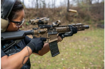 Image of Trijicon SRO Adjustable LED Red Dot Reflex Sight, 1x, Green 2.5 MOA Dot Reticle, Anodized, Coyote Brown, SRO2-2500035