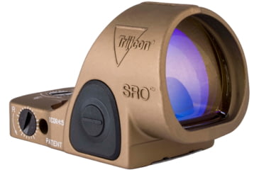 Image of Trijicon SRO Adjustable LED Red Dot Reflex Sight, 1x, Green 2.5 MOA Dot Reticle, Anodized, Coyote Brown, SRO2-2500035