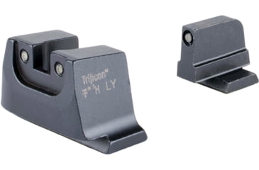 Image of Trijicon Suppressor/Optic Height Sight Set with Black Front/Black Rear &amp; Green Tritium - for M&amp;P C.O.R.E, M&amp;P M2.0 Optics Ready, Black, 601150