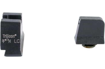 Image of Trijicon Suppressor/Optic Height Sight Set, Black Front/Metal Rear &amp; Green Lamp, Glock 17, 17L, 19, 22 - 28, 31 - 35, 37 - 39, 45, Black, 601137
