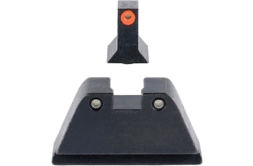 Image of Trijicon Suppressor/Optic Height Sight Set, Orange Front/Black Rear &amp; Green Lamp, Glock 17, 17L, 19, 22 - 28, 31 - 35, 37 - 39, 45, Black, 601134