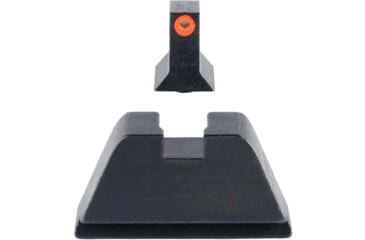 Image of Trijicon Suppressor/Optic Height Sight Set, Orange Front/Metal Rear &amp; Green Lamp, Glock 17, 17L, 19, 22 - 28, 31 - 35, 37 - 39, 45, Black, 601138