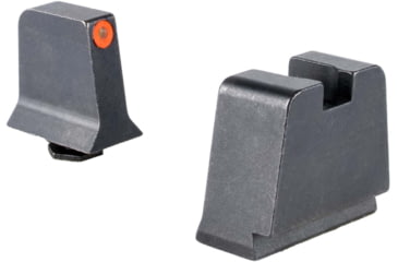 Image of Trijicon Suppressor/Optic Height Sight Set, Orange Front/Metal Rear &amp; Green Front Lamp, Glock  42, 43, 43x, 43e, 48, Black, 601146