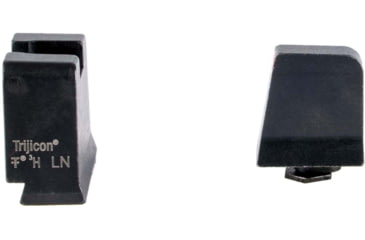 Image of Trijicon Suppressor/Optic Height Sight Set, Orange Front/Metal Rear &amp; Green Front Lamp, Glock  42, 43, 43x, 43e, 48, Black, 601146