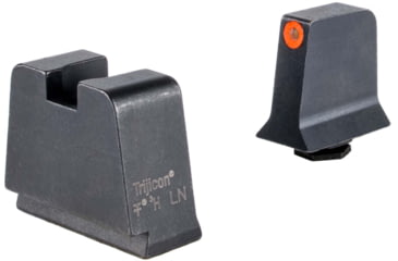 Image of Trijicon Suppressor/Optic Height Sight Set, Orange Front/Metal Rear &amp; Green Front Lamp, Glock  42, 43, 43x, 43e, 48, Black, 601146