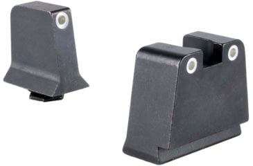 Image of Trijicon Suppressor/Optic Height Sight Set, White Front/White Rear &amp; Green Lamp, Glock  42, 43, 43x, 43e, 48, Black, 601140