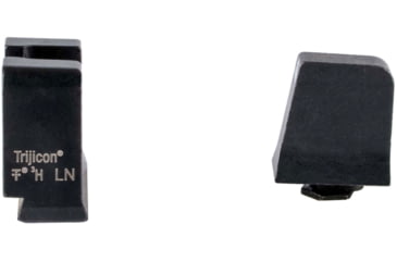 Image of Trijicon Suppressor/Optic Height Sight Set, White Front/White Rear &amp; Green Lamp, Glock  42, 43, 43x, 43e, 48, Black, 601140