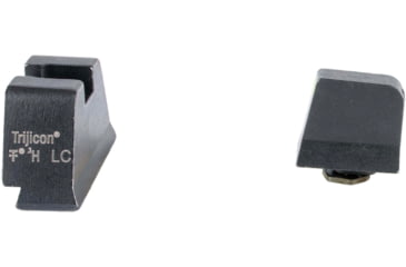 Image of Trijicon Suppressor/Optic Height Sight Set, Yellow Front/Metal Rear &amp; Green Lamp, Glock 17, 17L, 19, 22 - 28, 31 - 35, 37 - 39, 45, Black, 601139