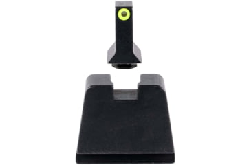 Image of Trijicon Suppressor/Optic Height Sight Set, Yellow Front/Metal Rear &amp; Green Front Lamp, Glock  42, 43, 43x, 43e, 48, Black, 601147