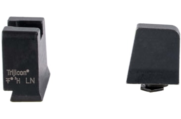 Image of Trijicon Suppressor/Optic Height Sight Set, Yellow Front/Metal Rear &amp; Green Front Lamp, Glock  42, 43, 43x, 43e, 48, Black, 601147