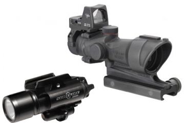 Image of Trijicon ACOG 4x32 Rifle Scope with Surefire Flashlight