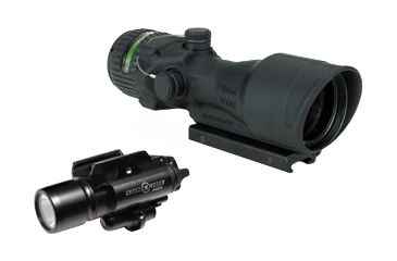 Image of Trijicon ACOG 6x48 Machine Gun Optic with Surefire Flashlight