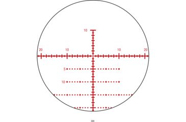 Image of Trijicon Tenmile TM3056 4.5-30x56mm Rifle Scope, 34 mm Tube, First Focal Plane, Black, Green/Red MOA Precision Tree Reticle, MOA Adjustment, 3000012
