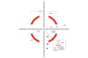 Image of Trijicon VCOG VC18 1-8x28mm Rifle Scope, 34 mm Tube, First Focal Plane, Black, Red MOA Crosshair Dot w/ Segmented Circle Reticle, MOA Adjustment, 2400001