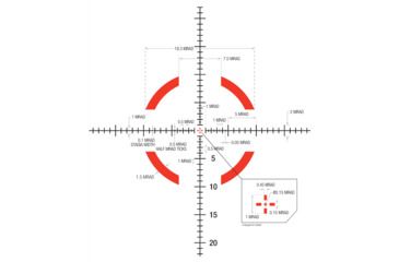 Image of Trijicon VCOG VC18 1-8x28mm Rifle Scope, 34 mm Tube, First Focal Plane, Black, Red MRAD Crosshair Dot w/ Segmented Circle Reticle, Mil Rad Adjustment, 2400003