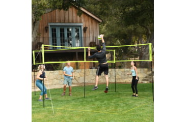 Image of Triumph 4 Square Volleyball Badminton Set Combo, Lime Green, 35-7490-3