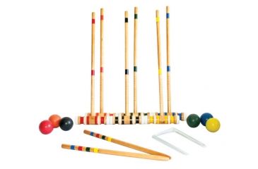 Image of Triumph 6-Player Croquet Set, Wood / Multi colors, 35-7166
