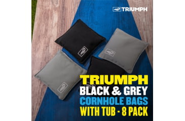 Image of Triumph Bean Bags, Black &amp; Grey, 16oz 6x6, Tub, 8 Pack, Black / Grey, 12-0060-3