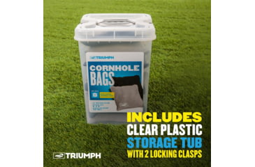 Image of Triumph Bean Bags, Black &amp; Grey, 16oz 6x6, Tub, 8 Pack, Black / Grey, 12-0060-3