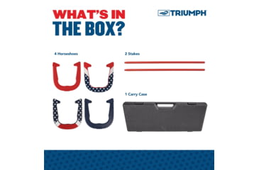 Image of Triumph Patriotic Forged Horseshoe Set, Red / White / Blue, 35-7075-3