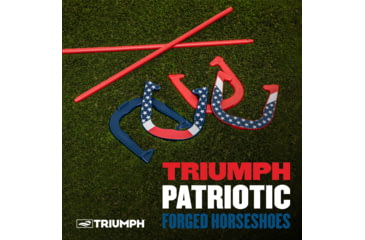 Image of Triumph Patriotic Forged Horseshoe Set, Red / White / Blue, 35-7075-3