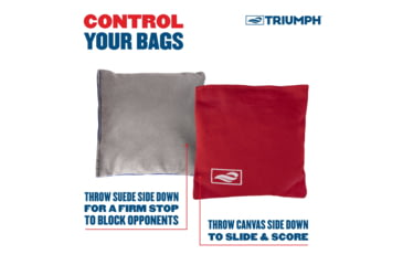 Image of Triumph Slick n Stick Bean Bags, 16oz 6x6, Tub, 8 pack, Red / Blue, 12-0010-3