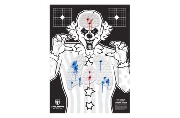 Image of Triumph Systems Threat Down Evil Clown Silhouette Shooting Target, Black/White, 22x 30in 0315-13-004