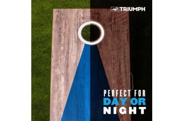 Image of Triumph Triumph Led 2X4 All-Wood Cornhole Set, Blue/Grey, 35-8020-3
