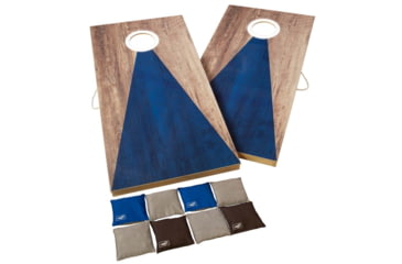 Image of Triumph Triumph Led 2X4 All-Wood Cornhole Set, Blue/Grey, 35-8020-3