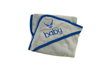 Image of Trooper Clothing Air Force Plush Infant Blanket, Grey, 32in X 27in 3255